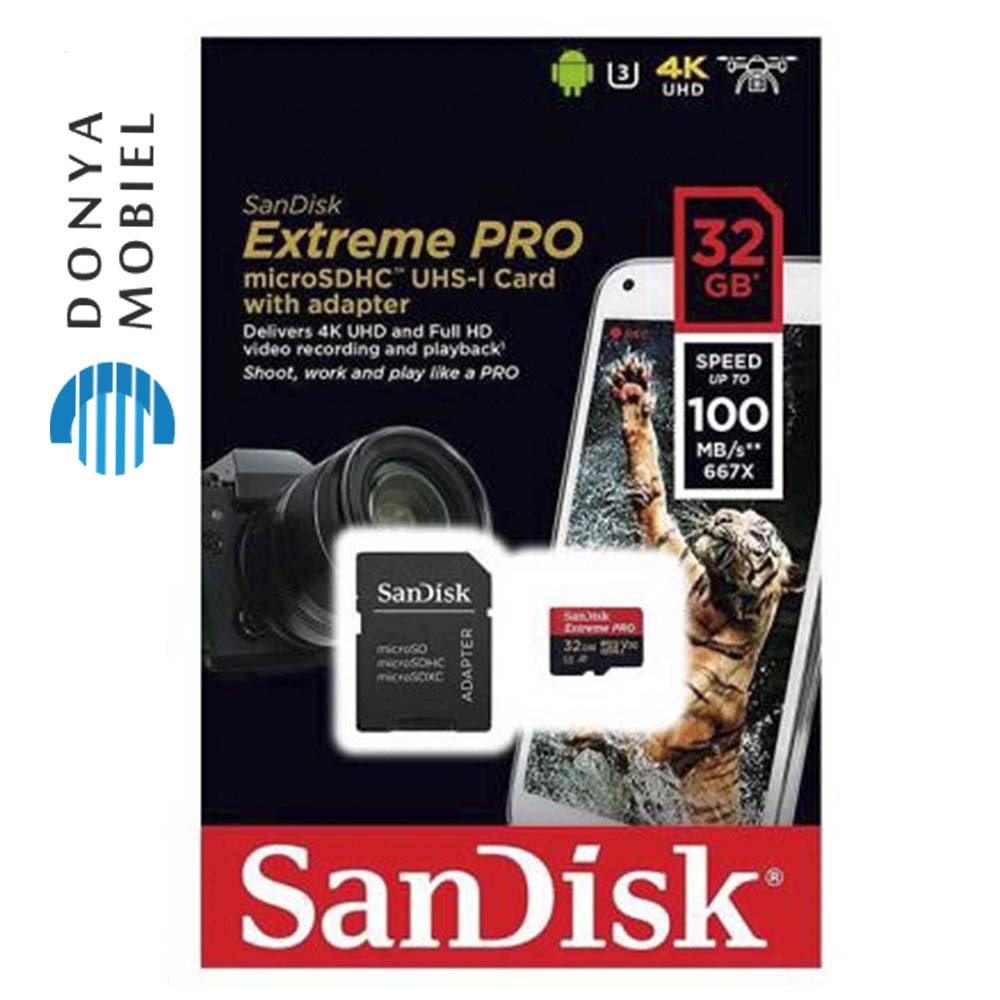 کارت حافظه Sandisk Micro SD32 GB 100 MB/S 667x