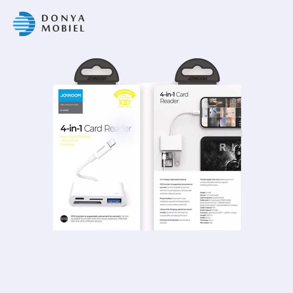 مبدل لایتنینگ چهار پورت Joyroom S-H142 Lightning To Usb Otg