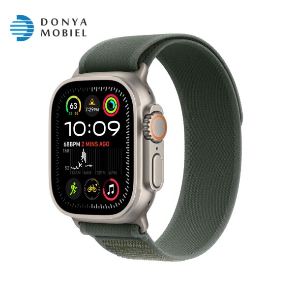 اپل واچ اولترا 2 جدید iWatch Ultra 2 New 49mm بند Alpine Loop سبز تیره / بدنه نچرال