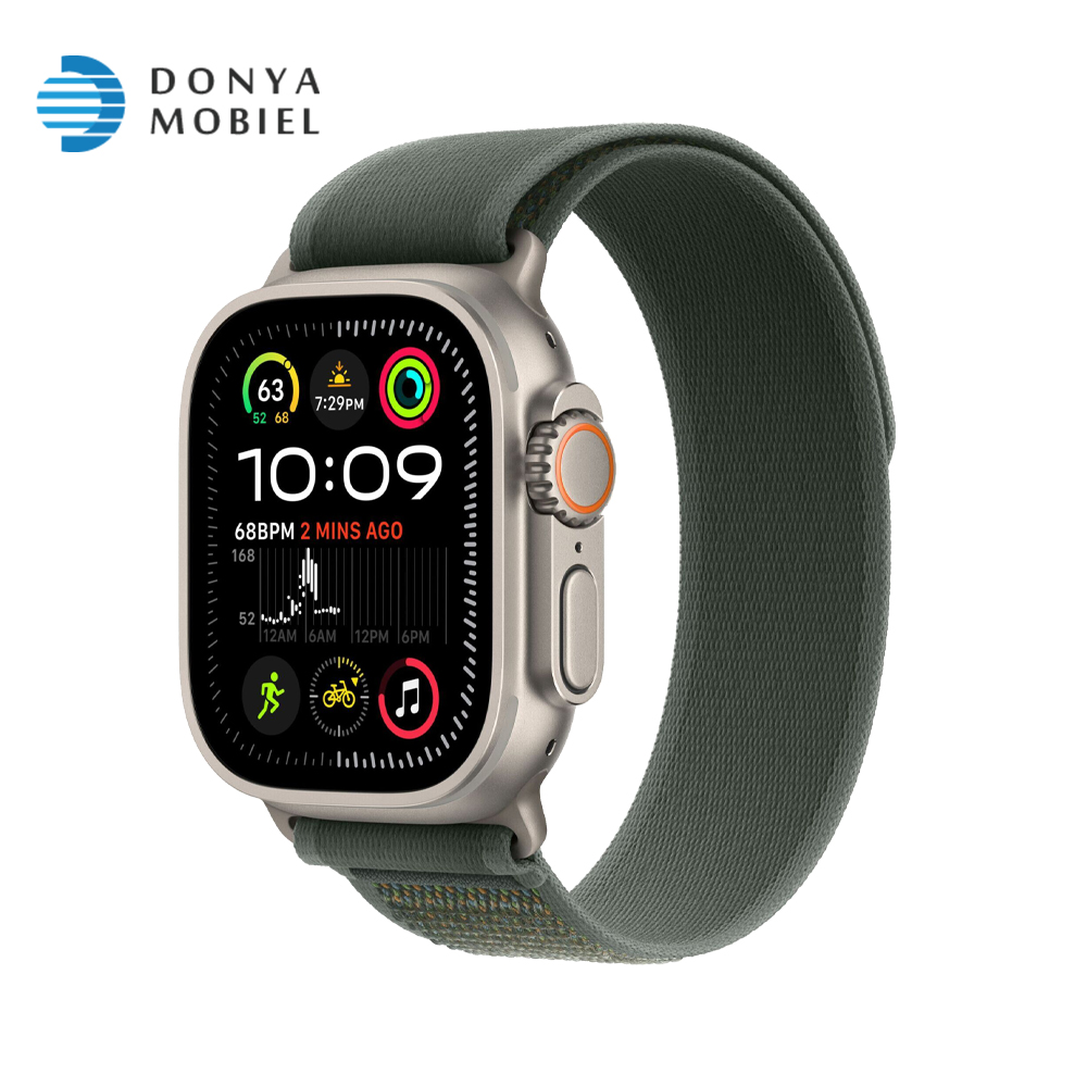 اپل واچ اولترا 2 جدید iWatch Ultra 2 New 49mm بند Alpine Loop سبز تیره / بدنه نچرال