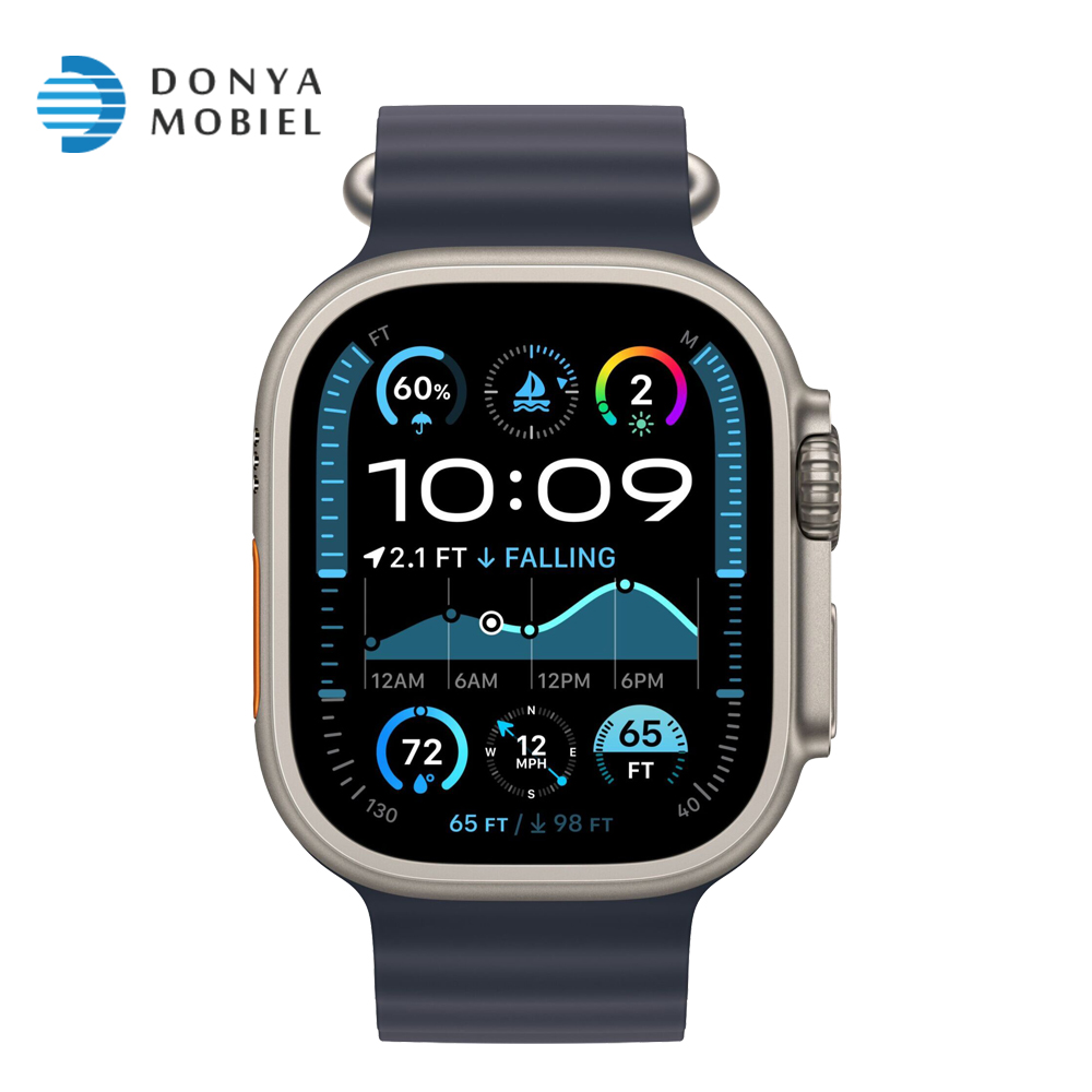 اپل واچ اولترا 2 جدید iWatch Ultra 2 New 49mm بند Ocean Band آبی / بدنه نچرال