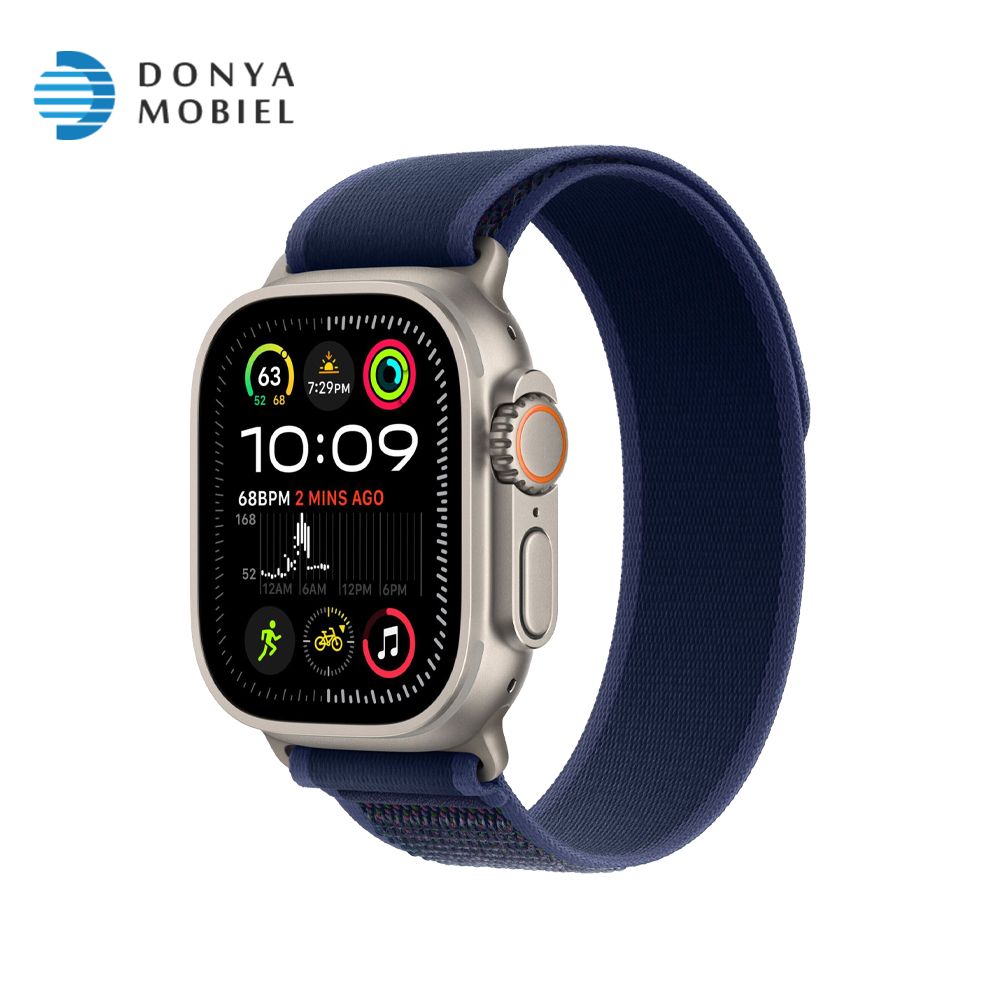 اپل واچ اولترا 2 جدید iWatch Ultra 2 New 49mm بند Trail Loop آبی / بدنه نچرال