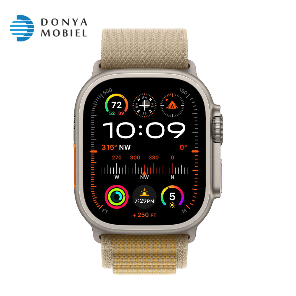 اپل واچ اولترا 2 جدید iWatch Ultra 2 New 49mm بند Alpine Loop بژ / بدنه نچرال