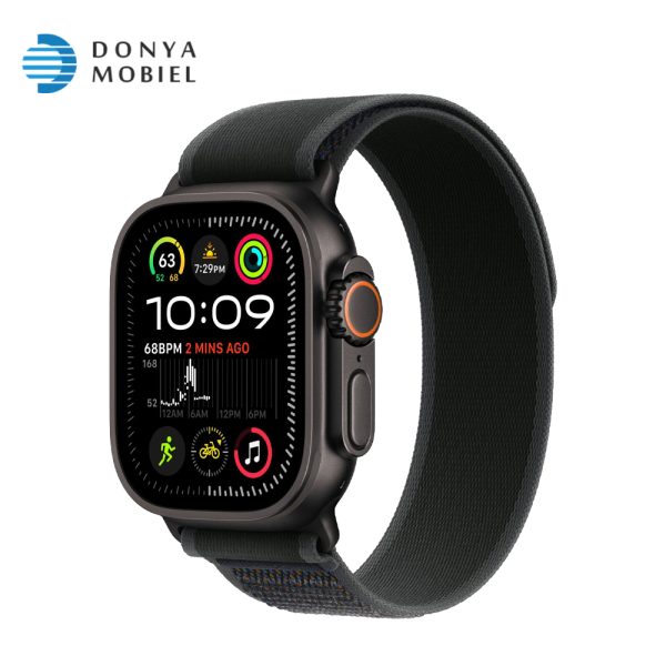 اپل واچ اولترا 2 جدید iWatch Ultra 2 New 49mm بند Trail Loop مشکی / بدنه مشکی