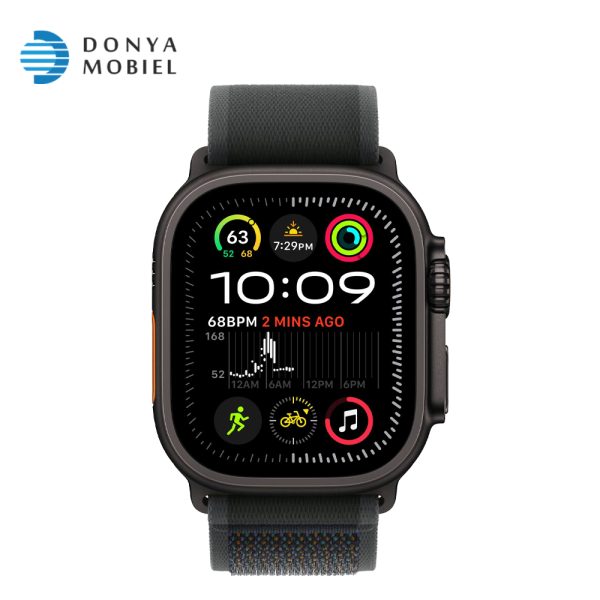 اپل واچ اولترا 2 جدید iWatch Ultra 2 New 49mm بند Trail Loop مشکی / بدنه مشکی