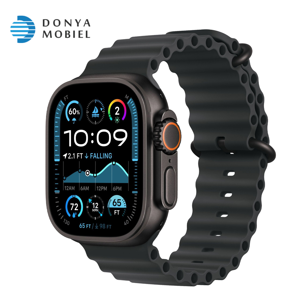 اپل واچ اولترا 2 جدید iWatch Ultra 2 New 49mm بند Ocean Band مشکی / بدنه مشکی
