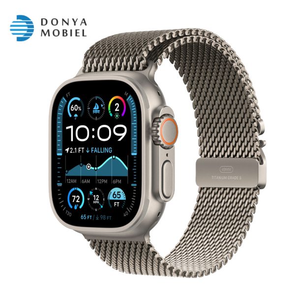 اپل واچ اولترا 2 جدید iWatch Ultra 2 New 49mm بند Titanium Milanese Loop نچرال / بدنه نچرال