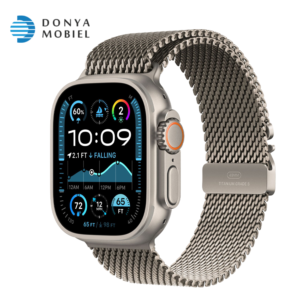 اپل واچ اولترا 2 جدید iWatch Ultra 2 New 49mm بند Titanium Milanese Loop نچرال / بدنه نچرال