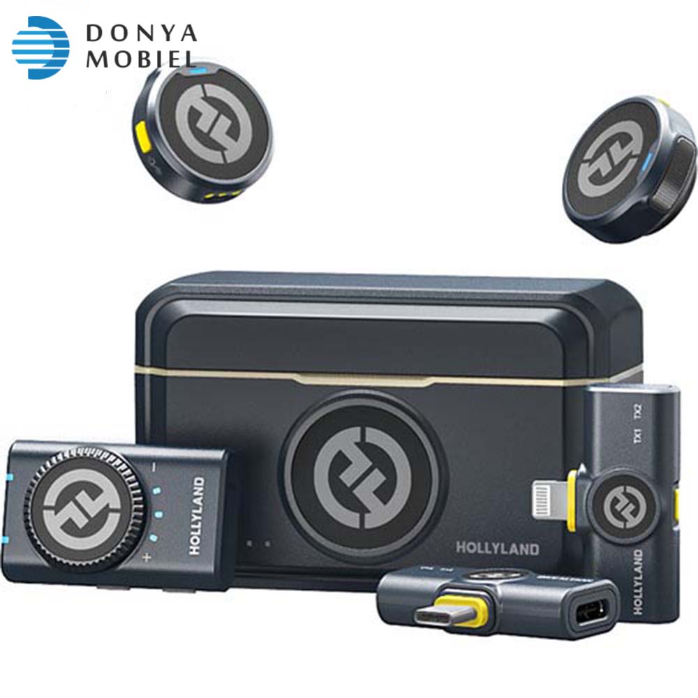 میکروفون یقه ای بی سیم Hollyland LARK M2 DUO 2 Person Wireless Combo