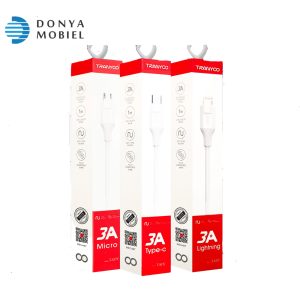 کابل شارژ و دیتا Type C فست 1 متری Tranyoo T-S17C 3A
