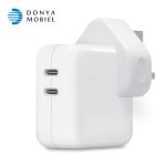 شارژر دیواری اپل مدل Dual USB-C توان 35 وات سه شاخه